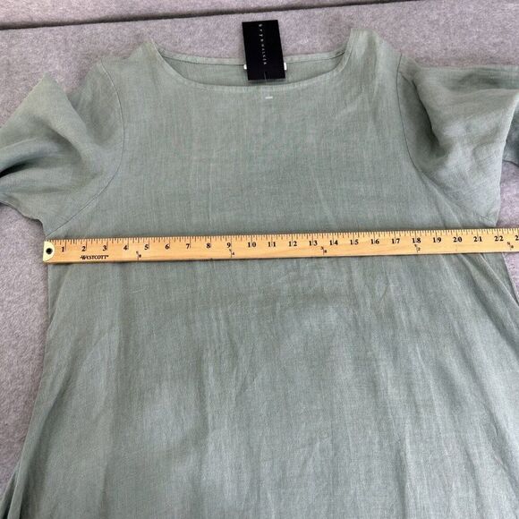 NWT Bryn Walker Size Small PILKINGTON DRESS Shore Blue Pacific Linen 3/4 Sleeve - Picture 16 of 16
